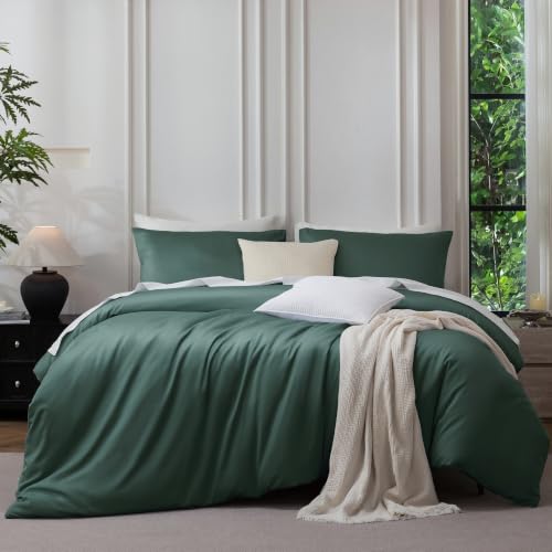 MooMee King Duvet Cover Set 100% Extra Long Staple Cotton Cooling Bedding