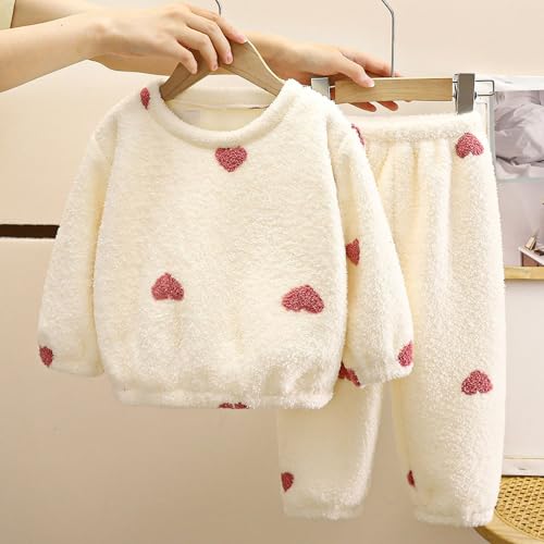 2-Piece Boys Girls Fleece 𝐏a𝐣amas Set Plush 𝐏ajama Set Kids Toddler Plush 𝐏js Valentine's Day 𝐋ounge𝐰ear Outfits2