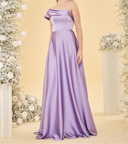 Robe de soirée formelle en satin noir fluide d'exception - 2