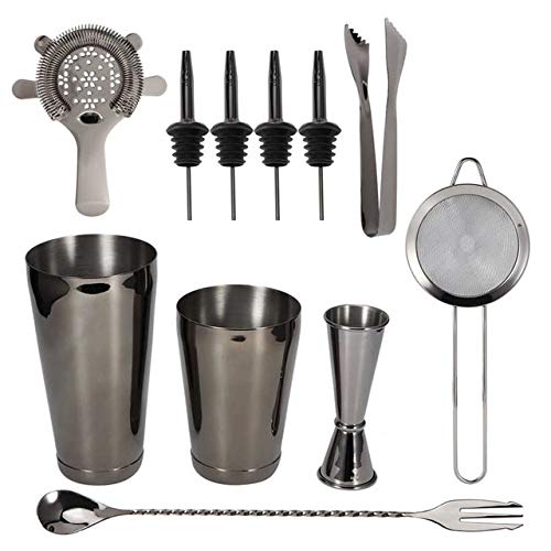 Set de coctelera acero inoxidable 11 piezas naranja miniatura 1