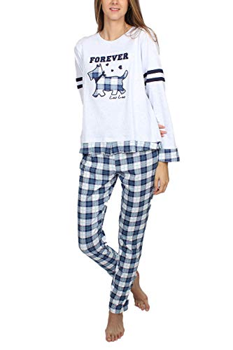 ADMAS Pijama Manga Larga Lou Lou Winter para Mujer, Color Marino, Talla XL