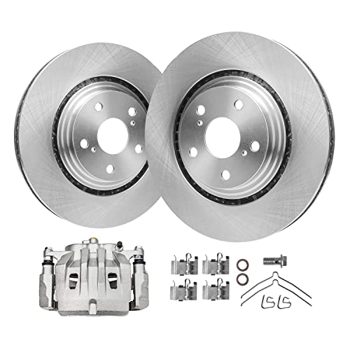 Image of Detroit Axle - Front Brake Kit for Toyota Highlander Lexus NX200t NX300 | NX300h RX350 RX450h, 12.91'' inch Disc Brake Rotors Brake Caliper Replacement
