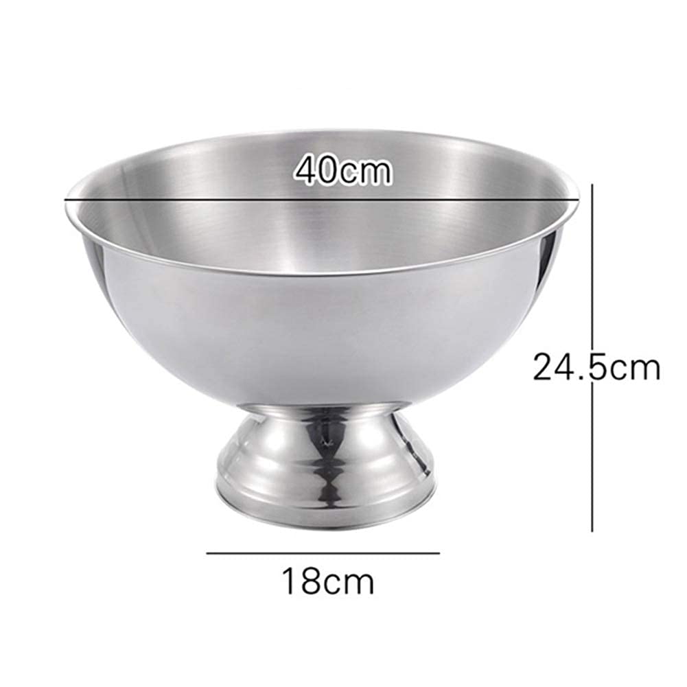 Cubo de hielo de acero inoxidable, enfriador de champán de metal, gran capacidad, diseño duradero para decoración del hogar, 13,5 L