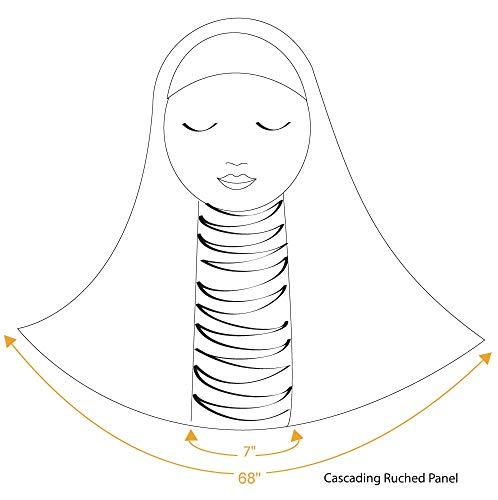 One Piece Amira Hijab Ruched Cascade Lycra Head Scarf4