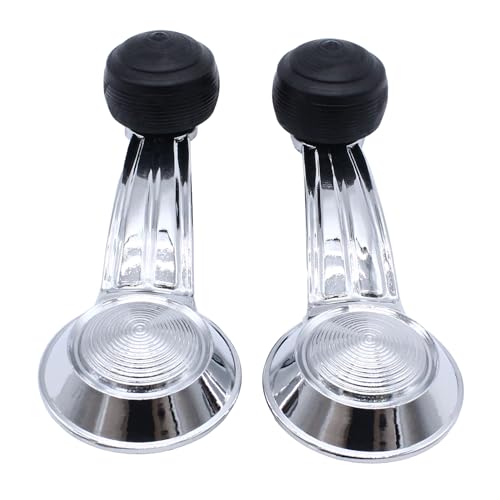 Image of 1 Pair Left and Right Door Window Crank Handle Chrome Plated Window Cranks Compatible with Cadillac Chevy Pontiac Olds Buick