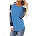 Produktbild Damen Lange Ärmel Beiläufig Tägliches All-Match T-Shirt Frühling und Herbst perfekt Elegant Top Damen Bequeme Rundem Hals Lockerem Oberteil M