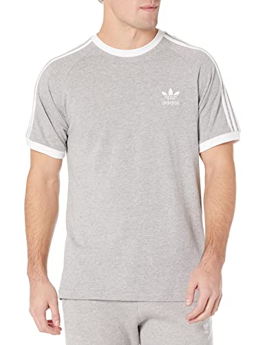 adidas Originals Men's Adicolor Classics 3-Stripes T-Shirt, Medium Grey Heather, S