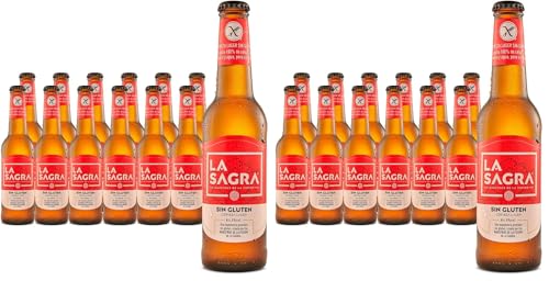 La Sagra Sin Gluten - Alc. 5,0% Vol - Caja de 12 botellas de 330 ml - Total: 3960 ml (Paquete de 2)
