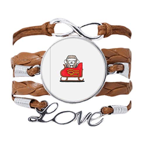 Bracelet Bastet Égypte d'exception en corde de cuir noir torsadé