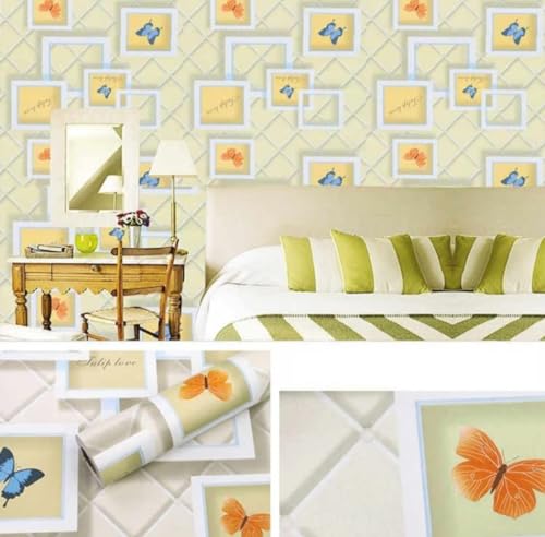Image of SARVATRAY Self-Adhesive Wallpaper, Oil Proof Heat Resistant Stickers for Kitchen Wall, Vinyl Sheet 1.5 X 9.5 SQ FT (3 M Butter Fly WS)
