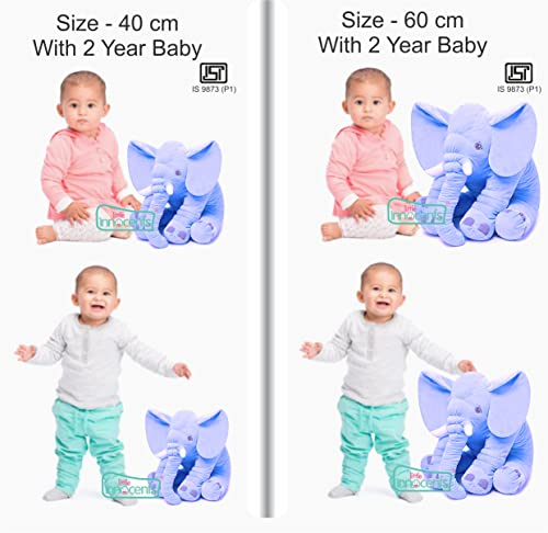 Image of Fibre Filled Stuffed Animal Elephant Toy with Ball Soft Toy for Kids Plush Hugging Soft Toy for Kids boy Girl Birthday Gift (45 cm, Light Blue)- 1 Year Above
