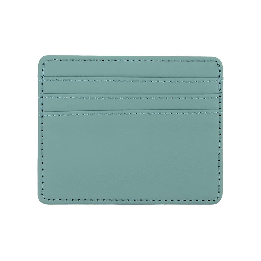 Slim Minimalist Wallet Candy Color PU Leather ID Card Holder Credit Card Holder Multi Slot Slim Card Case