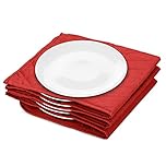Navaris Electric Plate Warmer - 10 Plate Blanket Heater Pockets for Warming Dinner Plates to 74 Degrees in 10 Minutes - Red Compact Folding Design