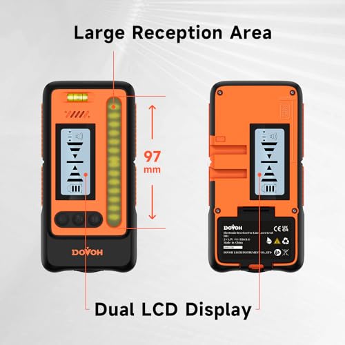 Dovoh High Accuracy Laser Level Receiver : Dual Lcd Display Laser Level Detector 197Ft In Sunlight Outdoors thumb #4