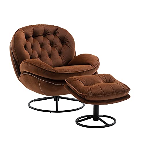 Sillón Lounge Moderno Terciopelo Marrón