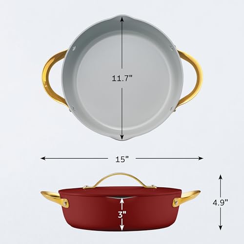 Image of Tramontina Fiora 4.25-Quart Ceramic Non Stick Cooking Pan with Lid