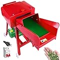 TXMACHINE® Hay Chopper Big Feed Port Hay Cutter,1764LB/H Forage Harvester Grass hay Alfalfa Feed Pulverizer 2.2KW Corn Straw Chopper with Conveyor Belt,Breaker Box (red, 110V/60HZ with Motor)