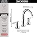 Delta Trinsic Chrome Bathroom Faucet 3 Hole, 8 Inch Widespread Bathroom Sink Faucet for Vanity, Metal Push-Pop Drain Assembly, Chrome 3559-MPU-DST