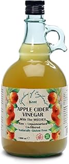 Kent Apple Cider Vinegar 1 x 1L - with "Mother" - Raw - Unpasturised - Unfiltered - GMO Free