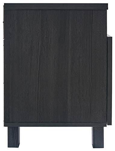 Signature Design By Ashley Yarlow Urban Tv Stand Fits Tvs Up To 68" With 3 Cabinet Doors And Adjustable Storage Shelves, Black #TOP4