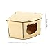 BESPORTBLE 2pcs Wooden Hamster Hideout House with Ladder DIY Assembly Small PET Nest Wooden Hamster Hut for Gerbils and Mice Sleeping House and Hiding Toy