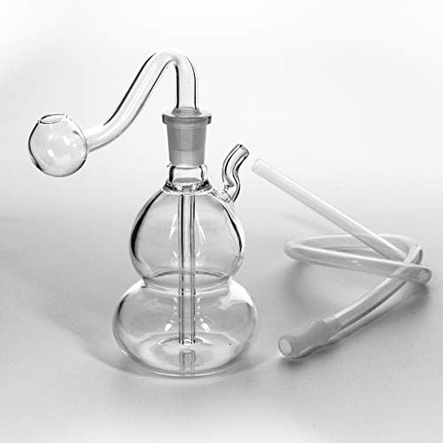 PINGZHI Glass Oil Burner Water Bong Glass Oil Burner Pipes Thick Clear Pipe Small Bubbler Bong Mini Oil Dab Rigs for Smoking Bongs