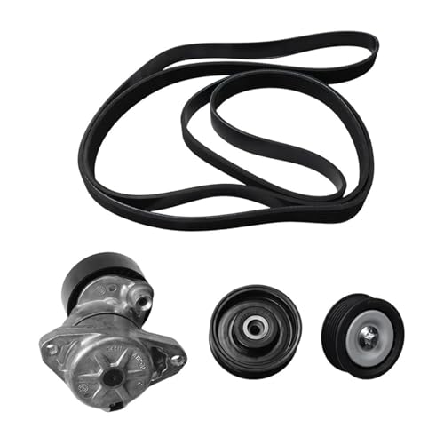 Conjunto tensor de correa de transmisión del motor, 2 poleas tensoras y correa compatibles con Benz M272 M273 2722000270+1419+1019+6PK2400