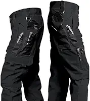 Calça cargo tática masculina, durável, com vários bolsos, cintura ajustável para uso ao ar livre