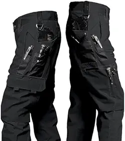 Calça cargo tática masculina, durável, com vários bolsos, cintura ajustável para uso ao ar livre