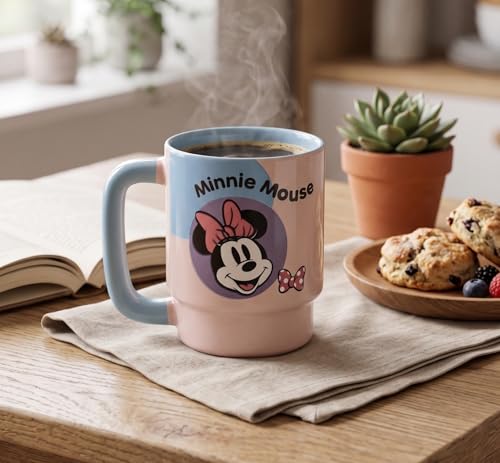 Image of Clay Craft - Official Minnie Mouse Print, Fine Ceramic Coffee Mug, 500 Ml | Cartoon Character Gift Mug for Kids & Adults | Microwave & Dishwasher Safe | Disney Licensed