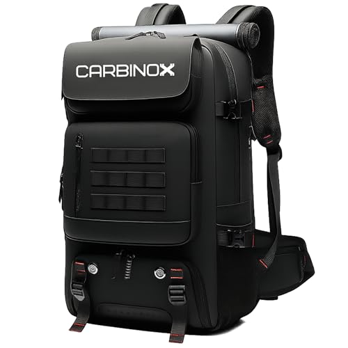 CARBINOX Tactical Backpack for Men, 77L Military Molle Assault Pack, USB Port