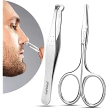 LePinko Nose Hair Trimmer For Men, Nasal Hair Tweezers For Women, Small Scissors For Hair Grooming