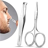 LePinko Nose Hair Trimmer For Men, Nasal Hair Tweezers For Women, Small Scissors For Hair Grooming