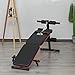 Imagen de HOMCOM Banco Abdominales Plegable Ajustable en Altura con Soporte Poplíteo Regulable Ideal Hogar y Gimnasio 137x51x50-66 cm Negro