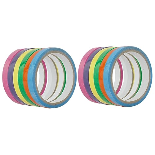Uonlytech 12 Rolos Bola De Descompressão De Fitas De Embrulho Fitas Adesivas Coloridas Fitas Adesiva