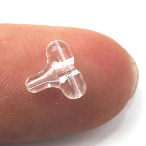120 piezas de cuentas transparentes para pesca con giratorios miniatura 6