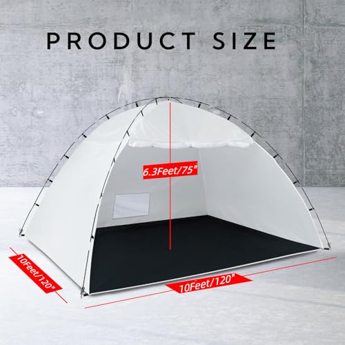 Portable Paint Booth Tent,Siebwin 10(L)x10(W)x6.2(H)ft Spray Paint Tents with Built-in Floor & Mesh Screen & Windproof Hooks, Painting Tent Station for Furniture DIY Hobby Tool, Spray Paint Shelter by Siebwin - Image 3
