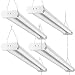 OOOLED LED Shop Light,4FT(4pack),42W 4800LM 5000K Daylight White, with Pull Chain (ON/Off),Linear Worklight Fixture with Plug, cETLus Listed 4PACK 50K