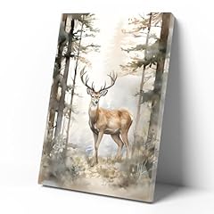 Abstract Deer Canvas Framed
