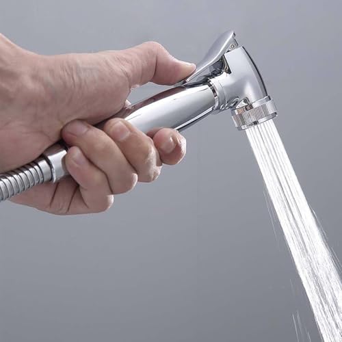 Ducha bidet para WC de latón robusto con grifo de control dual montado en la pared 5