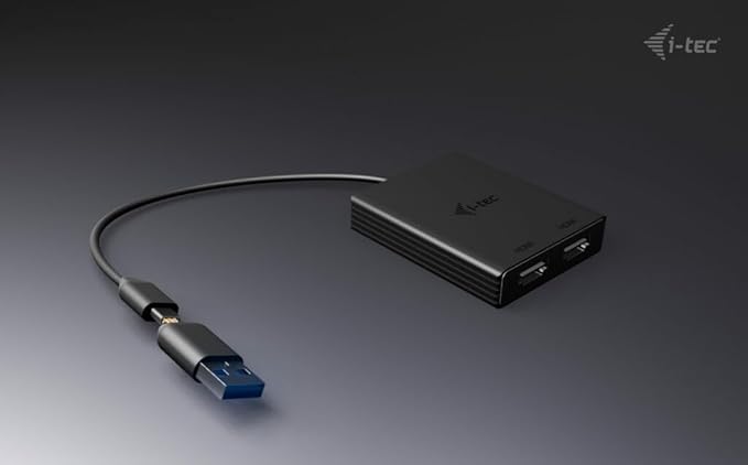 Adaptador de video i-tec USB-A/USB-C Dual 4K HDMI miniatura 2