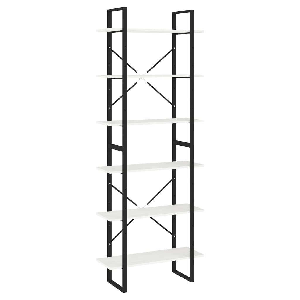 Scaffalatura per vetrine, scaffalatura, scaffalatura, armadietto alto bianco, 80 x 30 x 210 cm, in legno massello di pino, camera da letto, soggiorno, ufficio, design semplice