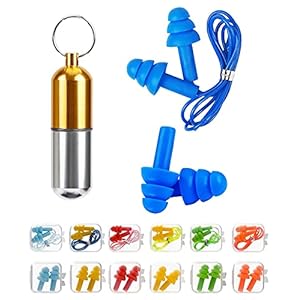 Oordopjes, oordopjes om te slapen, geluidsreducerende oordopjes om te slapen, 12 paar, siliconen oordopjes met opbergdoos en aluminium houder