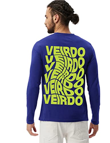 Image of Veirdo Pure Cotton Full Sleeves Round Neck Cool & Stylish Graphic Printed T-Shirt for Men & Boys
