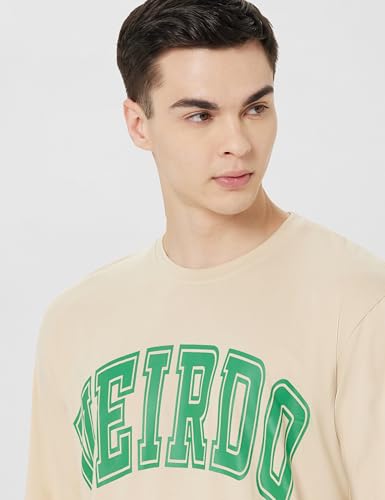 Image of Veirdo 100% Pure Cotton Oversized Baggy Fit Half Sleeve Printed Round Neck Multicolor Drop Shoulder T-Shirt for Men & Boys (Pack of 3)