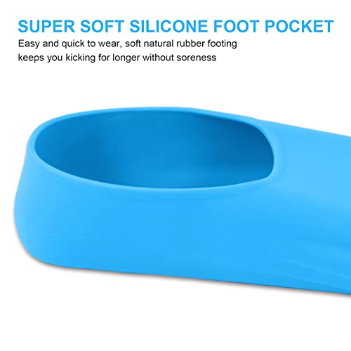 Swim Fins, Happyouth Swim Training Fins Short Fins Silicone Swim Flippers Swimming Fins with Mesh Bag for Lap Swimming Kids Adult Men Women - Thumbnail 2