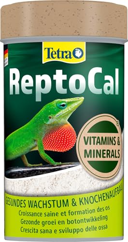Tetra ReptoCal - Mineralfutter für gesundes Knochenwachstum in Pulverform für alle Reptilien, 100 ml Dose
