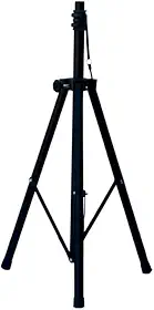 Suporte para Caixa de Som Universal, 5 a 15 Polegadas, Altura Ajustável 95cm a 1,80m, Aço de Alta Resistência, Preto