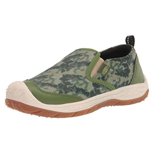 KEEN Speed Hound Slip On Durable Comfortable Easy On Bike Tread Sneakers, Camo/Campsite, 2 US Unisex Big Kid