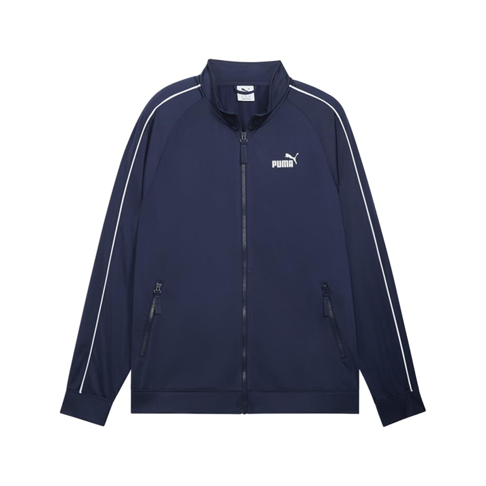 Mens Essential Piped Tricot Jacket Athletic Outerwear Casual